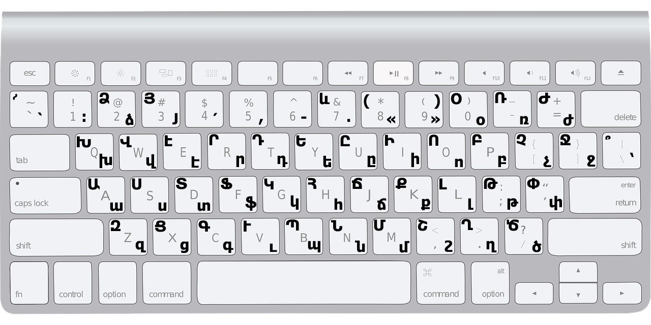 western armenian keyboard layout